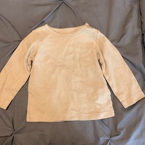 cream and white 12 month old sleeve shirt. no stains or nothing.